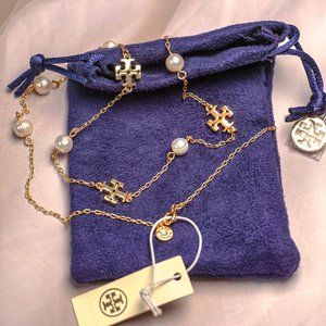 Tory Burch Kira Pearl Delicate Necklace
